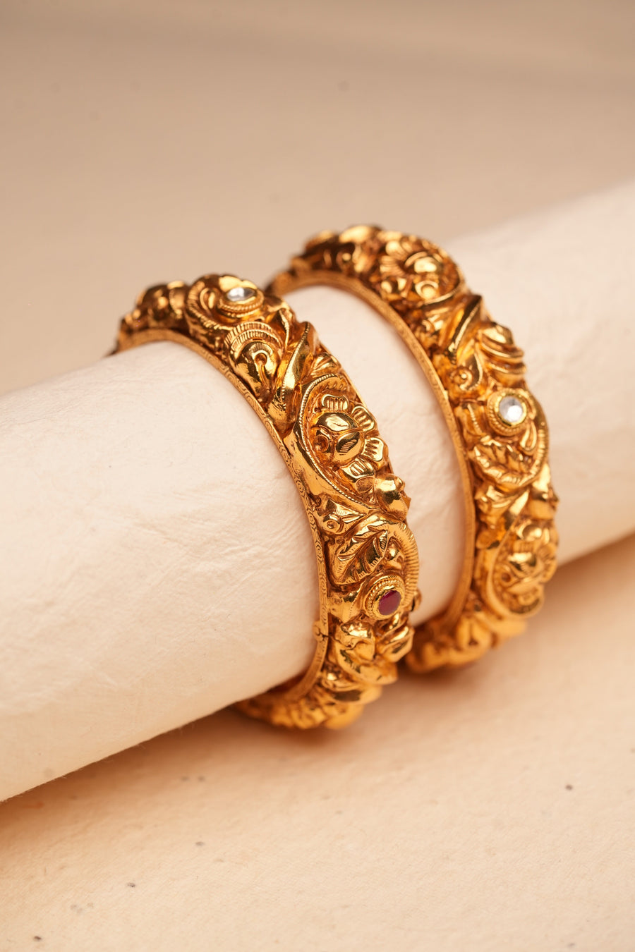 Gold Bangle — front view